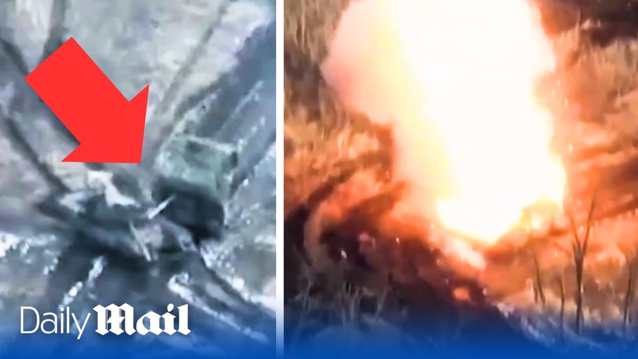 Russian tanks crash into each-other in humiliating new footage of ...