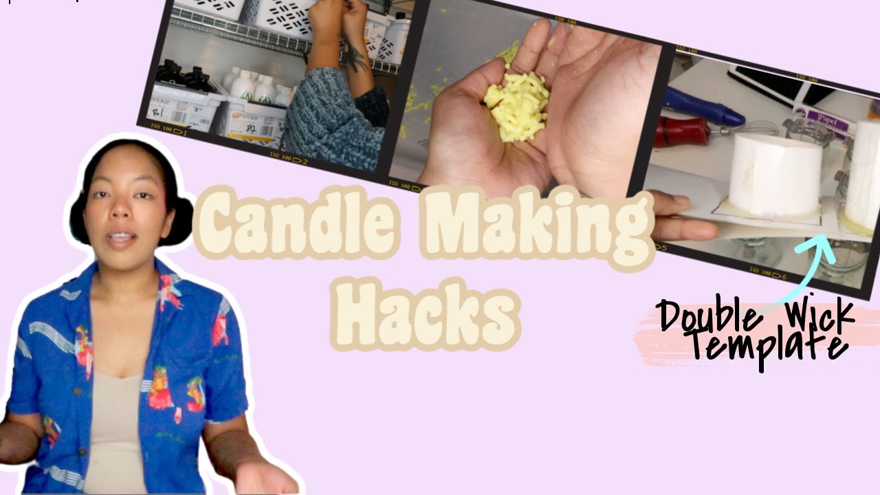 CANDLE MAKING HACKS Wax Sprinkles, Double Wick Template, and Fragrance Organization YouTube