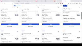 React Typescript TailwindCSS Data Packages Booster Application screenshot 2