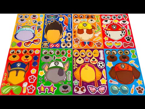 [💸paper diy💸] PAW Patrol Sticker Book Decorating 🚨🐶 Ryder, Chase, Marshall,...Satisfying ASMR Video