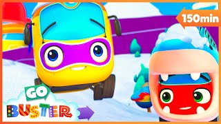 ⛄ Learning Snow Tactics  The Snowball Fight ⛄ | Go Learn With Buster | Videos for Kids