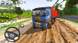 🚛Heavy Dumper Truck Loaded With Heavy Sand Driving In Heavy Offroad | Bus Simulator Indonesia🔥#36 screenshot 2