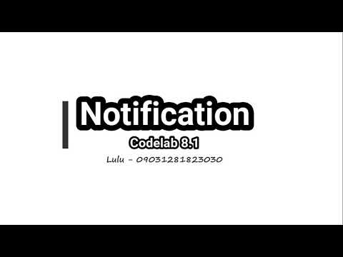 Notifications - Android Fundamentals 08.1