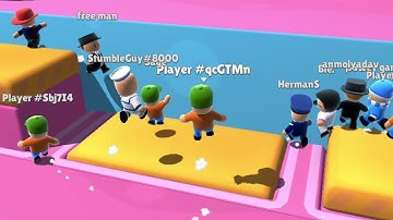 Stumble  Guys ( Android & iOS ) Pivot push Cannon climb Gameplay Walkthrough Part 1