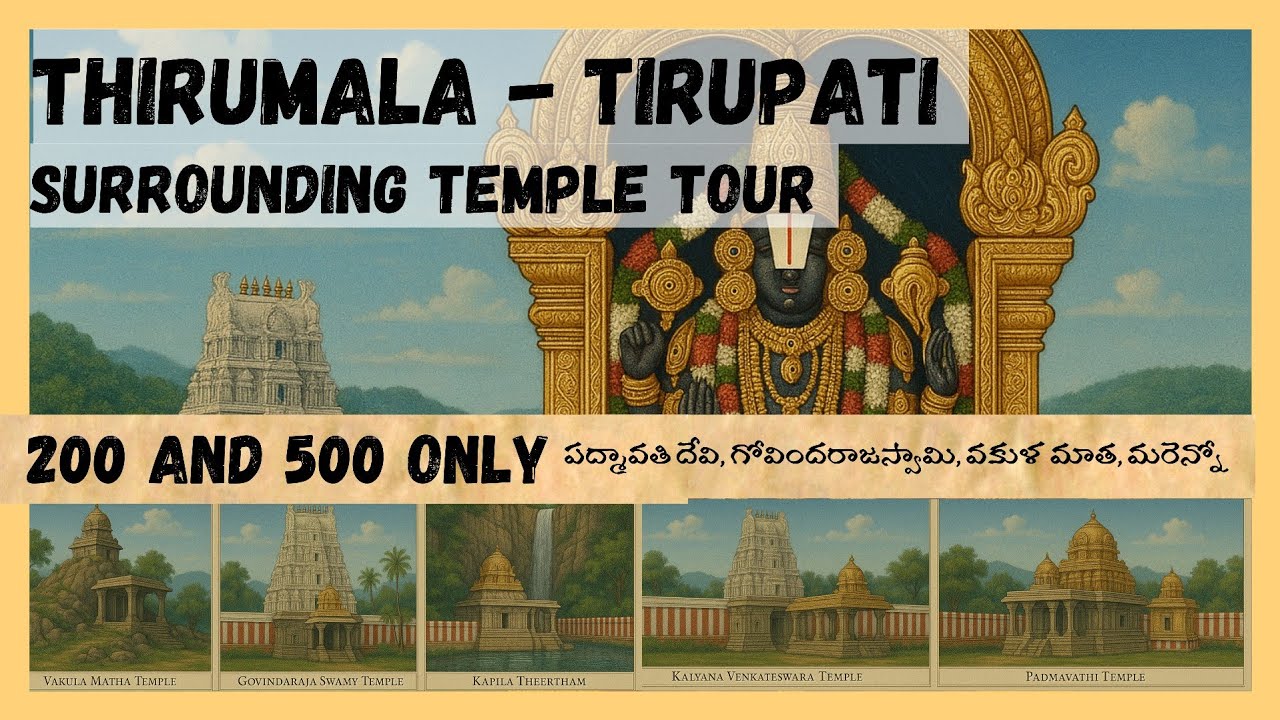 Tirumala - Tirupati Surrounding Temple Tour in 200 & 500 Rupees Only | Full Video In Telugu
