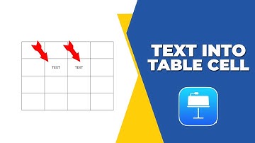 How to Write text into table cell  in Apple Keynote