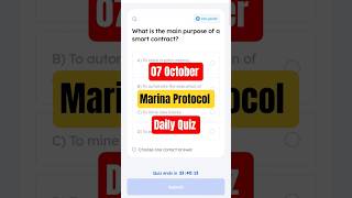 Marina Protocol Quiz Answer Today | 07 October | Marina Protocol #kdp_gaming
