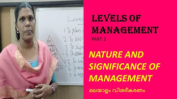 LEVELS OF MANAGEMENT /NATURE AND SIGNIFICANCE OF MANAGEMENT/TOP LEVEL,MIDDLE LEVEL AND LOWER  LEVEL