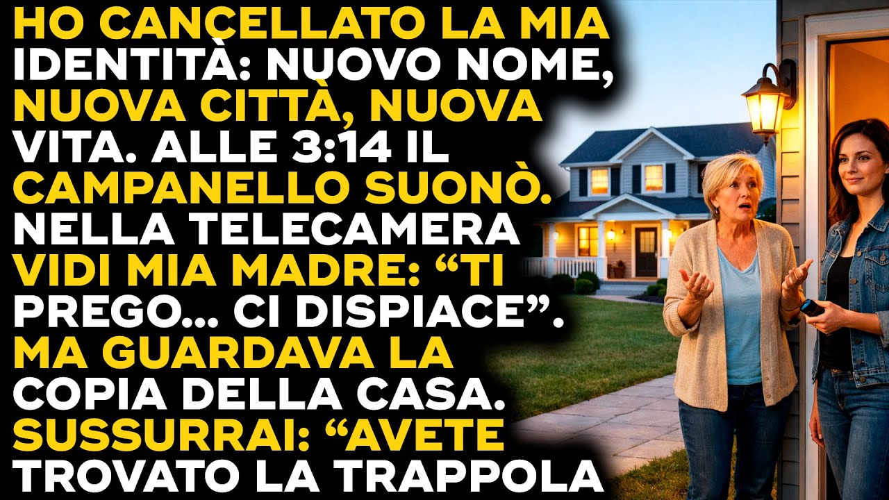 Erano le 3:14 quando il campanello squillò. Nello schermo del citofono c'era mia madre, la donna da cui scappavo da sei anni. «Ti prego, ci dispiace» disse, ma i suoi occhi non guardavano me:...