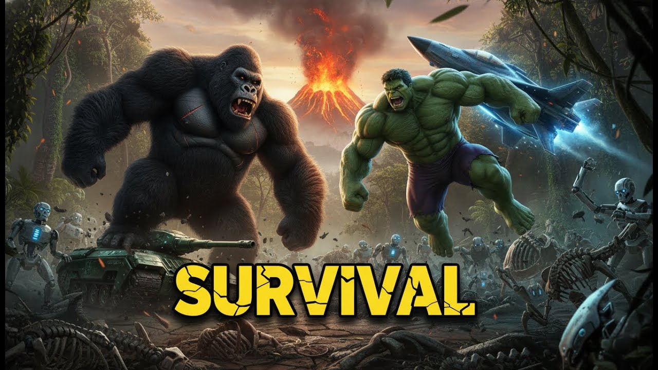 SKULL ISLAND FALLING? Kong & Hulk: The Ultimate Survival Battle!