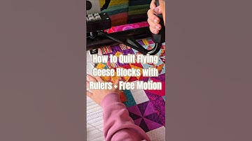 How to Quilt Flying Geese Blocks with Rulers + Free Motion