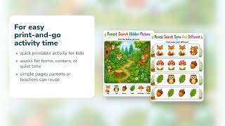 Full Forest Look And Find Pages | Look and Find Worksheets | Printable PDF | Etsy | 11 Guide
