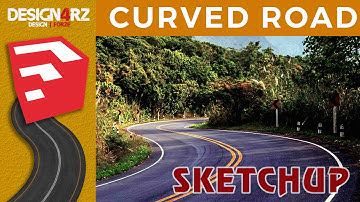🛣️ Curved Road Design & Texture [Sketchup 2020]