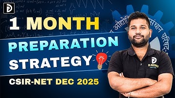 One Month Preparation Strategy CSIR-DEC 2025 | Padekar Sir | D PHYSICS |