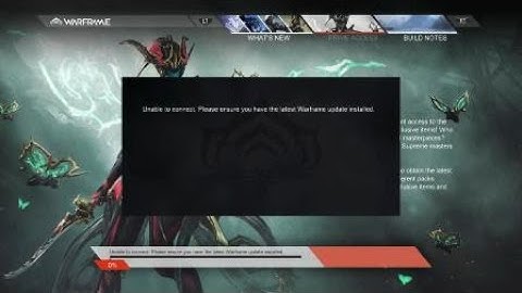 Warframe!! Update Required/ "No Update"