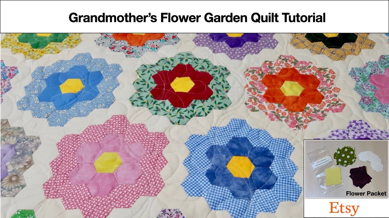 How to Sew a Grandmother Flower Garden Quilt Block by Machine