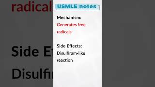 Metronidazole important notes