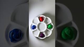 🌈 Mix Rainbow Colors - Red + Green + Violet +Blue = ? #colormixing #satisfying #shotrs