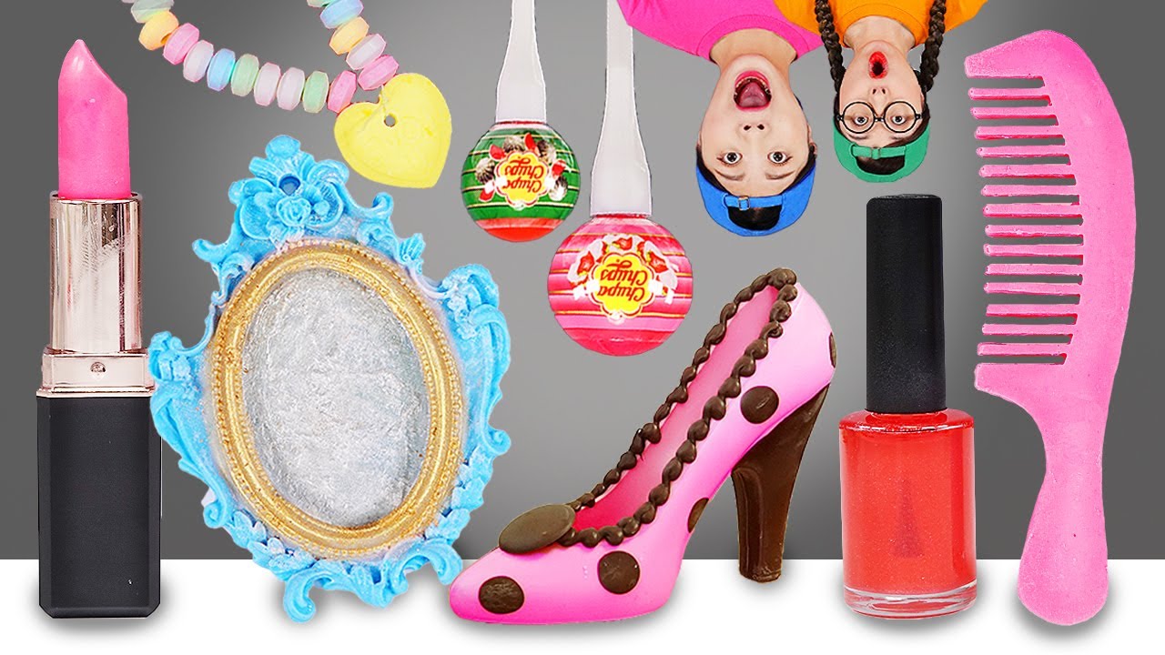 Chocolate Makeup Challenge 초콜릿 화장품 챌린지 DONA 도나