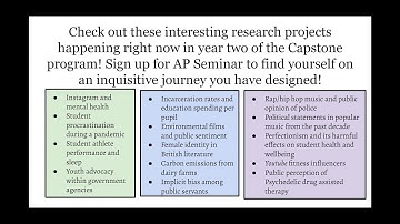 AP Capstone recruitment video with music