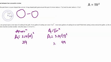 Area Between Two Concentric Circles