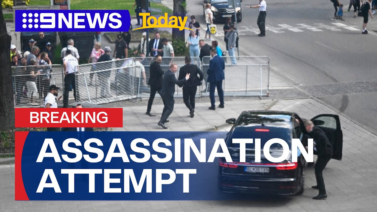 Slovak Prime Minister shot during assassination attempt | 9 News Australia