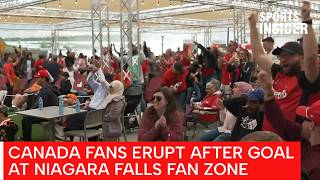 MOMENTS: Canadian Fans Celebrate First Goal at Niagara Falls Fan Zone vs Qatar |World Cup 2026 |AD1Z