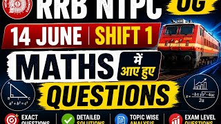 NTPC UNDERGRADUATE 14th June shift 1 maths questions