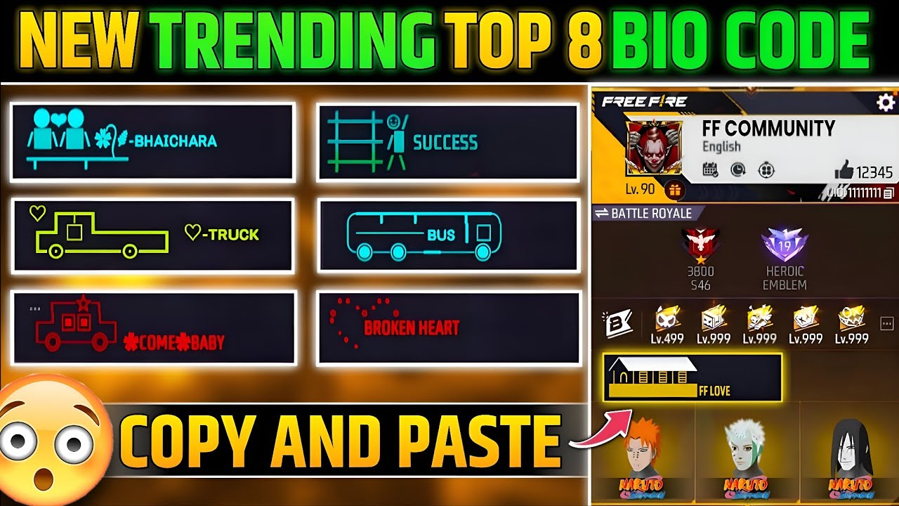TOP 8+ NEW Bio Codes 2025 😍 | Free Fire Stylish Bio Designs | Copy Paste & Show Off
