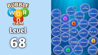 Bubble word jam level 68 walkthrough solution 