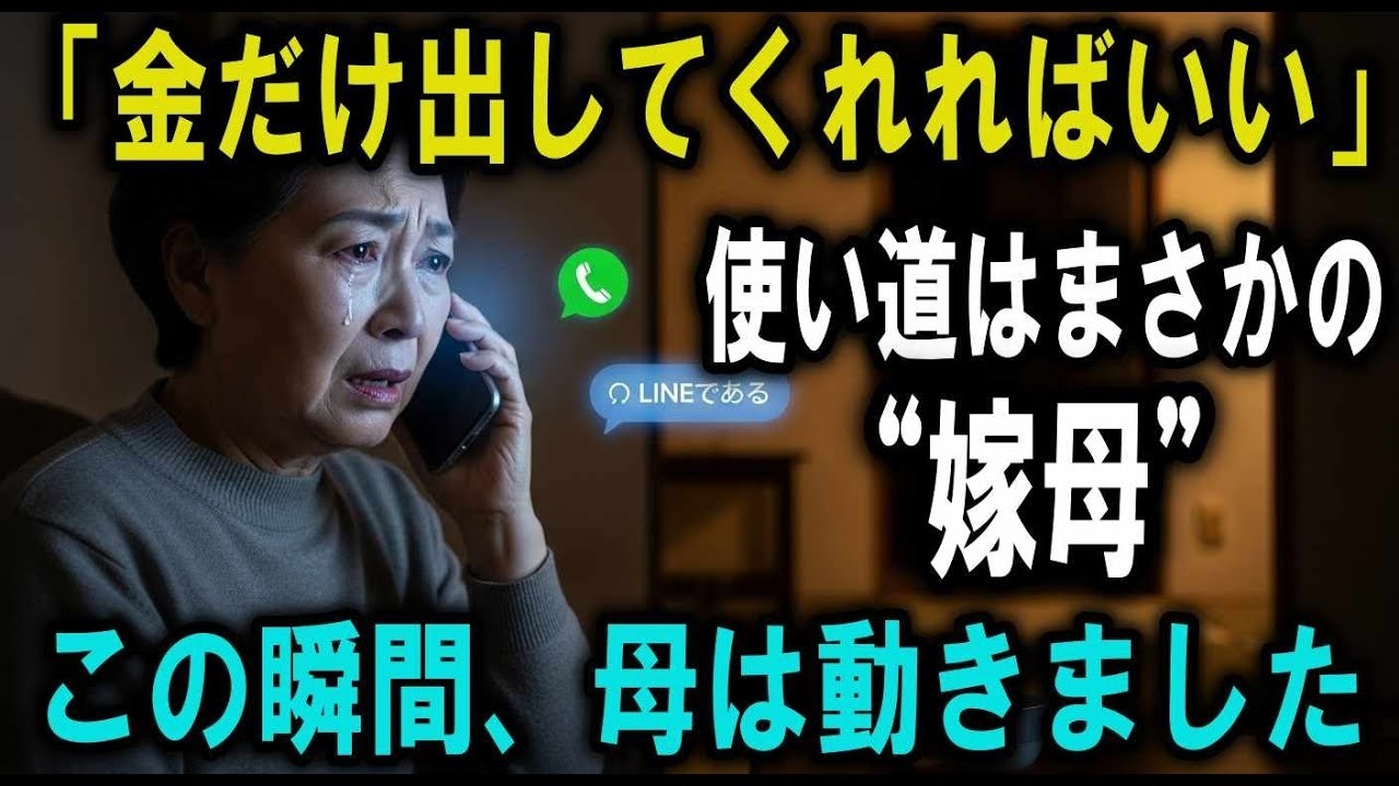 「金だけ出してくれればいい」と言い放ち、その金を“嫁母”に回した息子夫婦へ──私はその日、家族を捨てまし