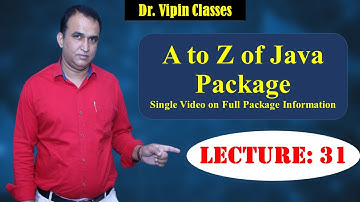 Java OOPS -31: Java Package | CS Teachers DSSSB/HSSC/KVS/NET | Dr Vipin Classes