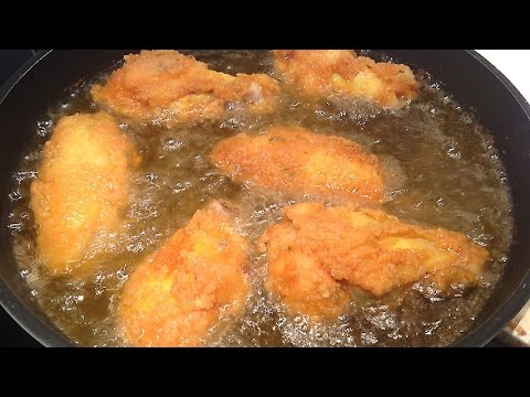 Alitas de pollo fritas en sartén - YouTube