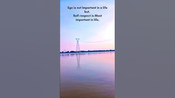 Ego is not Important in a life but,Self-respect is Most important in life #shortvideo #shorts