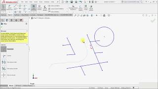 Line Trim & Extend Tool - Solid Works Tutorial