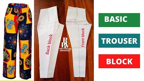 How to draft a basic trouser block (DETAILED)