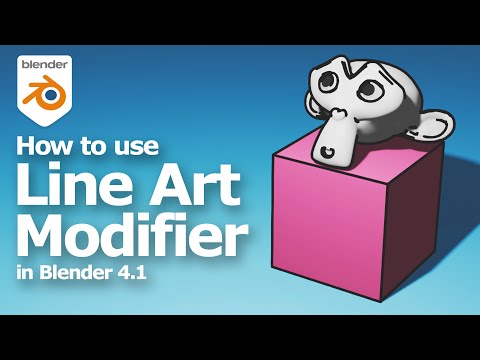 Blender Line Art Modifier Tutorial  to make outline of 3D object using Grease Pencil
