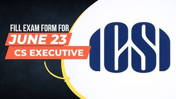 Fill June 2023 CS Executive exam form #icsi #icsiexam