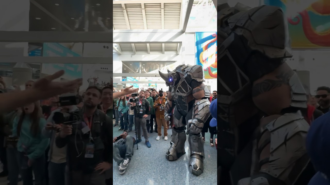 When Rhino goes to a Marvel photo shoot at LA Comic Con #marvel #marvelcosplay #costume  #lacomiccon