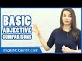 Basic adjective comparisons  learn english grammar