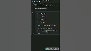How Matrix Addition Work? #python