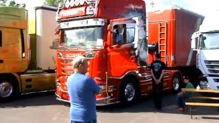 Sieger`s neuer SCANIA R560 V8 beim Soundcheck