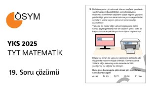 Tyt 2025 Matematik 19. Soru Çözümü Basketbol Topu Sorusu Oran Orantı Pratik Anlatım
