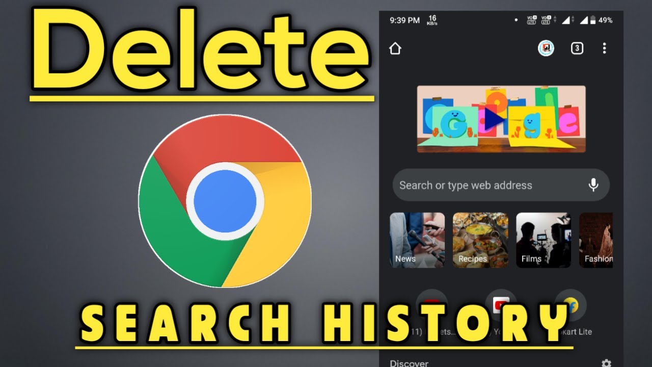 how to delete chrome search history how to delete search history on
