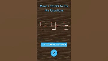 Mind Blowing Trick : Move Only 1 Matchstick | 5 - 9 = 5