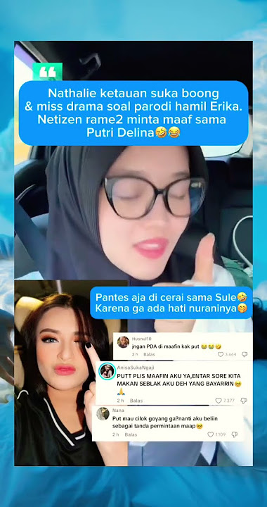 Putri Delina sindir Nathalie boong parodi hamil Erika🤣#putridelina #nathalieholscher#erikacarlina