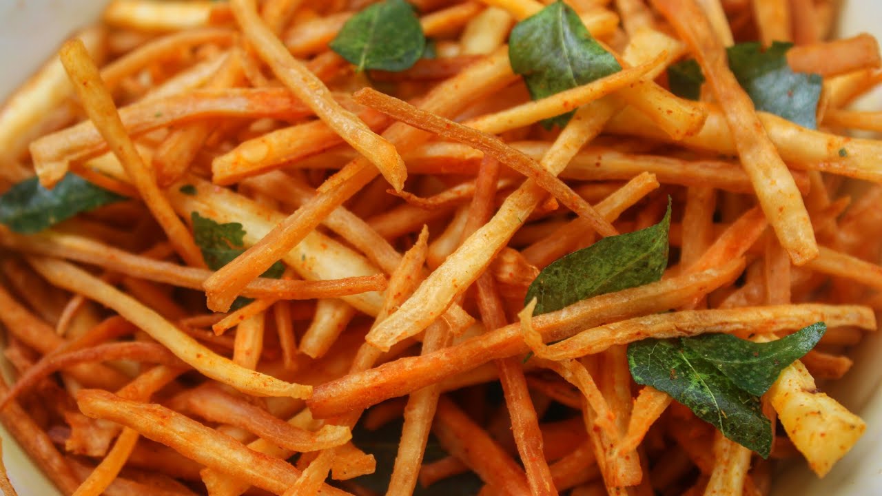 കപ്പ വറുത്തത് Kappa Varuthathu Kappa Fry Tapioca Chips Kolli Varuthathu Snacks