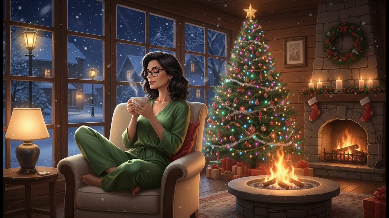 🌲🔥 Peaceful Winter Forest Cabin & 1940s Jazz – Warm Cozy Jazz Mood