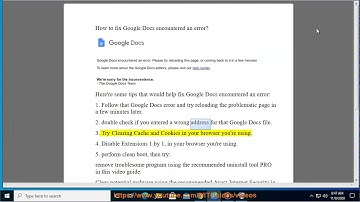 Fix Google Docs encountered an error (2020 Full Tips)