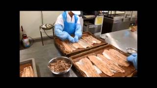 【気仙沼】塩焼き鮭ほぐし身製造工程_264